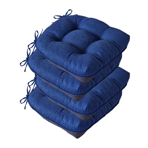 Cojines para silla IASEAHK 39 x 39 x 10 cm azul marino, juego de 4