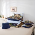thumbnail image 5 of Homewish Rustic Lodge Cabin Bedding Comforter Set 7pcs, Farmhouse Flower Plant Queen Bedding Sets, Countryside Theme Reversible Queen Sheet Sets, Luxury Bedroom Decor, 5 of 7