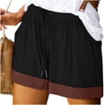 thumbnail image 2 of Sentmoon Shorts Athlétiques pour Femmes Taille Haute Shorts de Plage Extensibles Couleur Unie à Cordon Coupe Régulière Shorts de Randonnée avec Poches Doux et Confortables pour les Premiers Matinées et la Marche de Chien P-2TG, 2 of 8