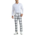 thumbnail image 2 of INSPIRE CHIC Plaid Dress Pants for Men's Flat Front Chino Contrasting Colors Business Trousers, 2 of 6