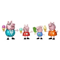 Peppa Pig Peppa's Adventures Peppa's Family Ice Cream Fun Dolls 4-Pack