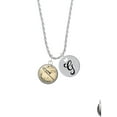 thumbnail image 2 of Delight Jewelry Silvertone Domed Music - Trombone Silvertone Script Initial Disc - G - Charm Necklace, 20"+3", 2 of 4