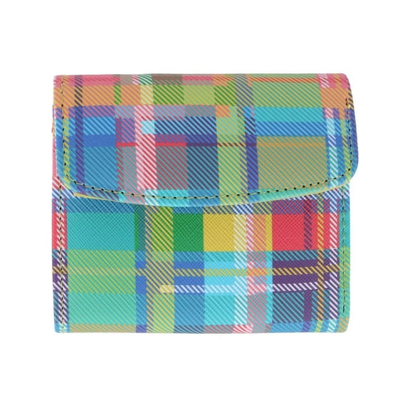 Buxton Madras Vegan Leather Slot Coin Purse (Women)