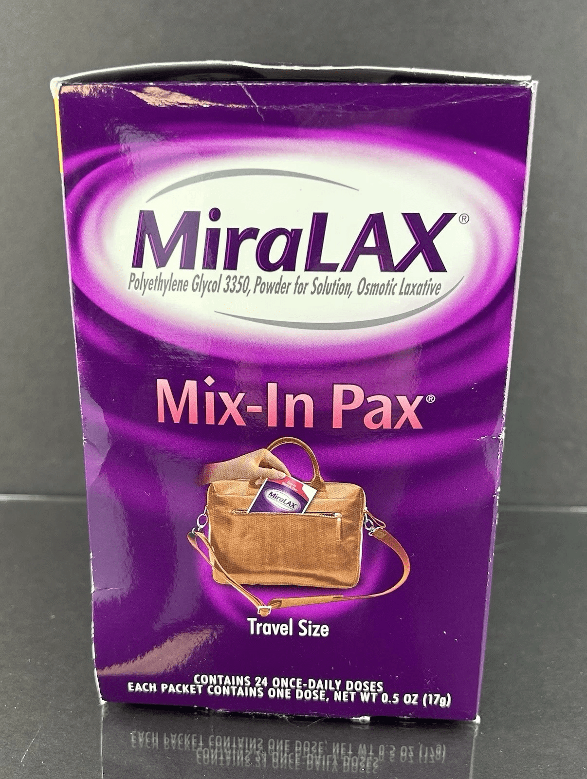 MiraLAX Laxative Powder ,17 Gram Strength Polyethylene Glycol, Box of 24 Packets