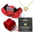 thumbnail image 1 of CREATITOY Hollow Gift Box Set - Silver Necklace + Card, Valentine's Day Jewelry Gift, 1 of 1