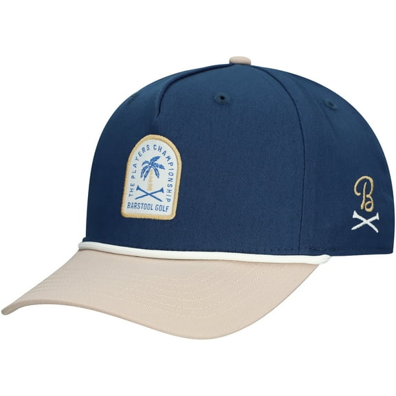 Men's Barstool Golf  Navy THE PLAYERS Tropical Small Patch Rope Snapback Hat