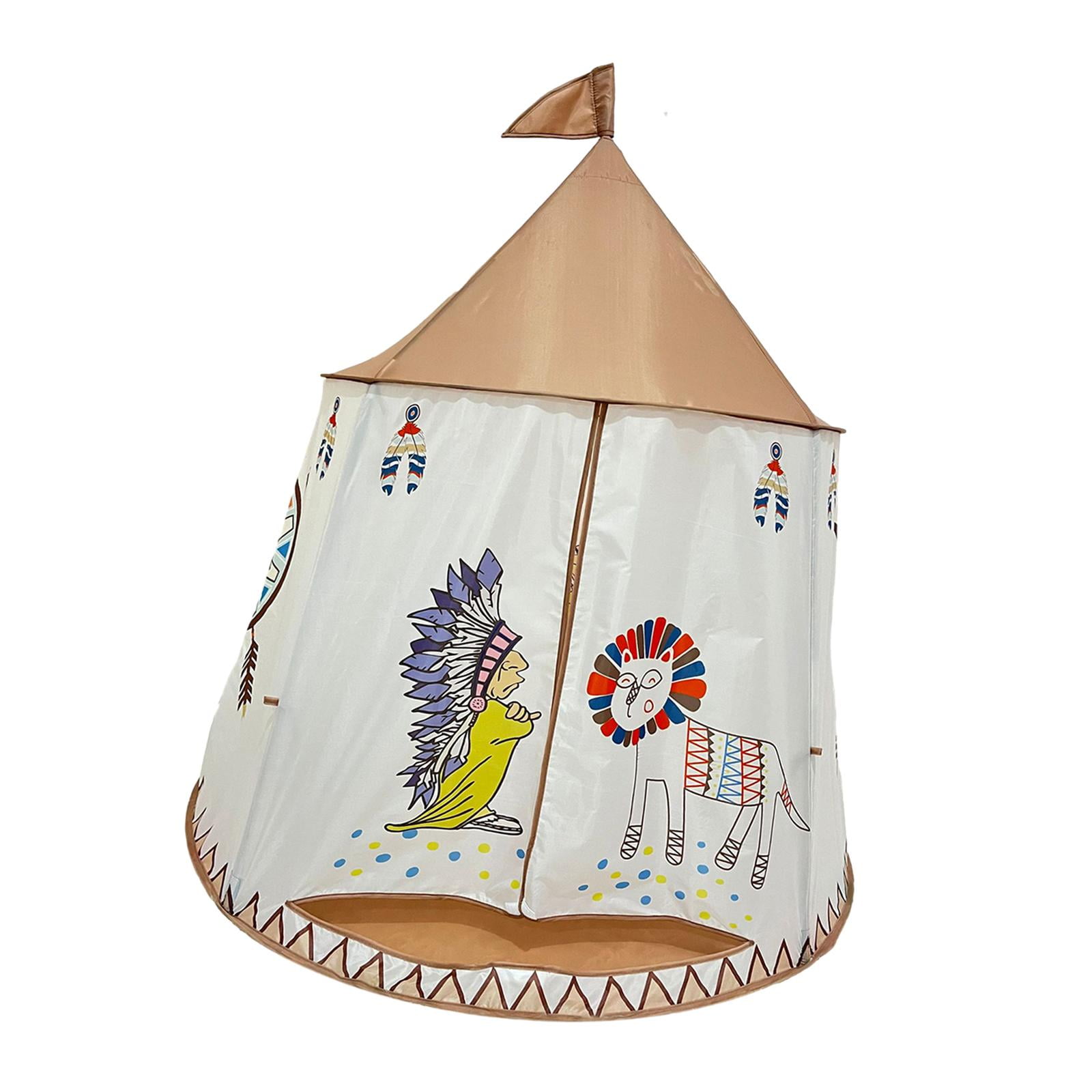 Milaget Kids Play Tent Foldable Teepee Play House for Birthday - Main Image