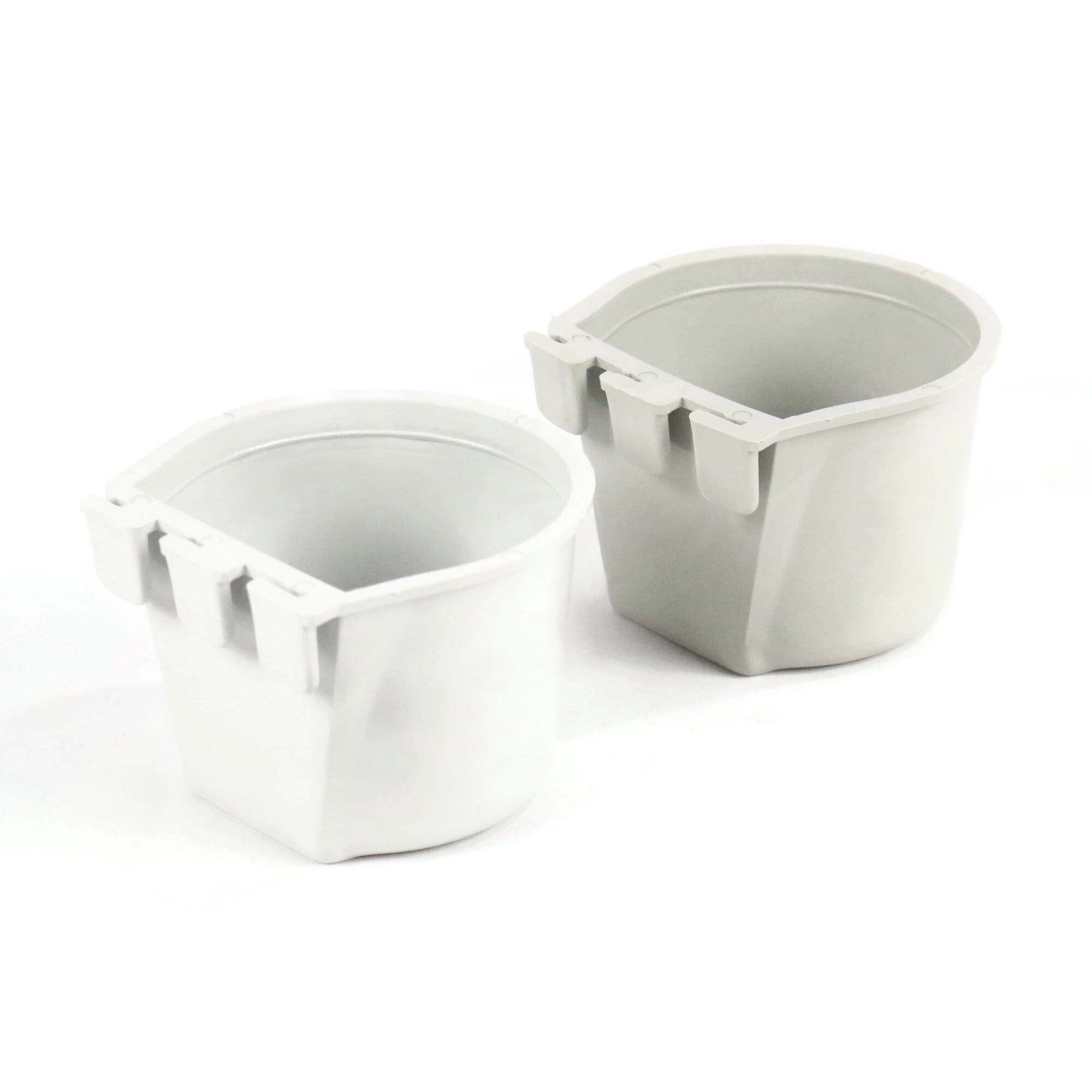 The ROP Shop 2-Pack - Gray Cage Cups for Chickens, Dogs, Pheasants, Rabbits Feed & Water