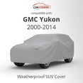 thumbnail image 2 of Weatherproof SUV Car Cover Compatible with GMC Yukon 2000-2014 - 5L Outdoor & Indoor - Protect from Rain, Snow, Hail, UV Rays, Sun - Fleece Lining - Anti-Theft Cable Lock, Bag & Wind Straps, 2 of 8