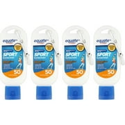 (4 pack) (4 Pack) Equate Sport Sunscreen Lotion with Clip, Broad Spectrum, SPF 50, 1.5 Oz