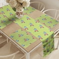 thumbnail image 2 of Ambesonne Cartoon Table Runner & Placemats, Funny Animal Dancing Tutu, Placemat 4 pcs + Runner 14"x90", Pale Green and Multicolor, 2 of 2