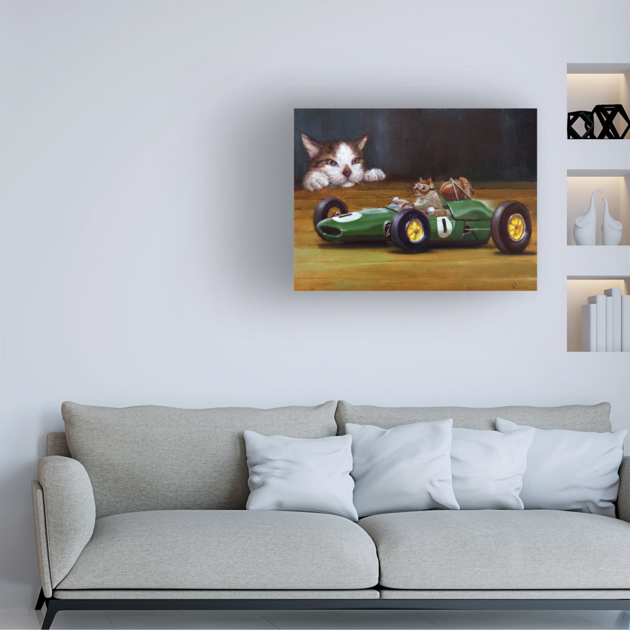 Canvas Wall Art - Lucia Heffernan 'Car Nuts' Wall Art for Living Room, Bedroom, or Office Décor by Trademark Fine Art - 19 x 14 Inches