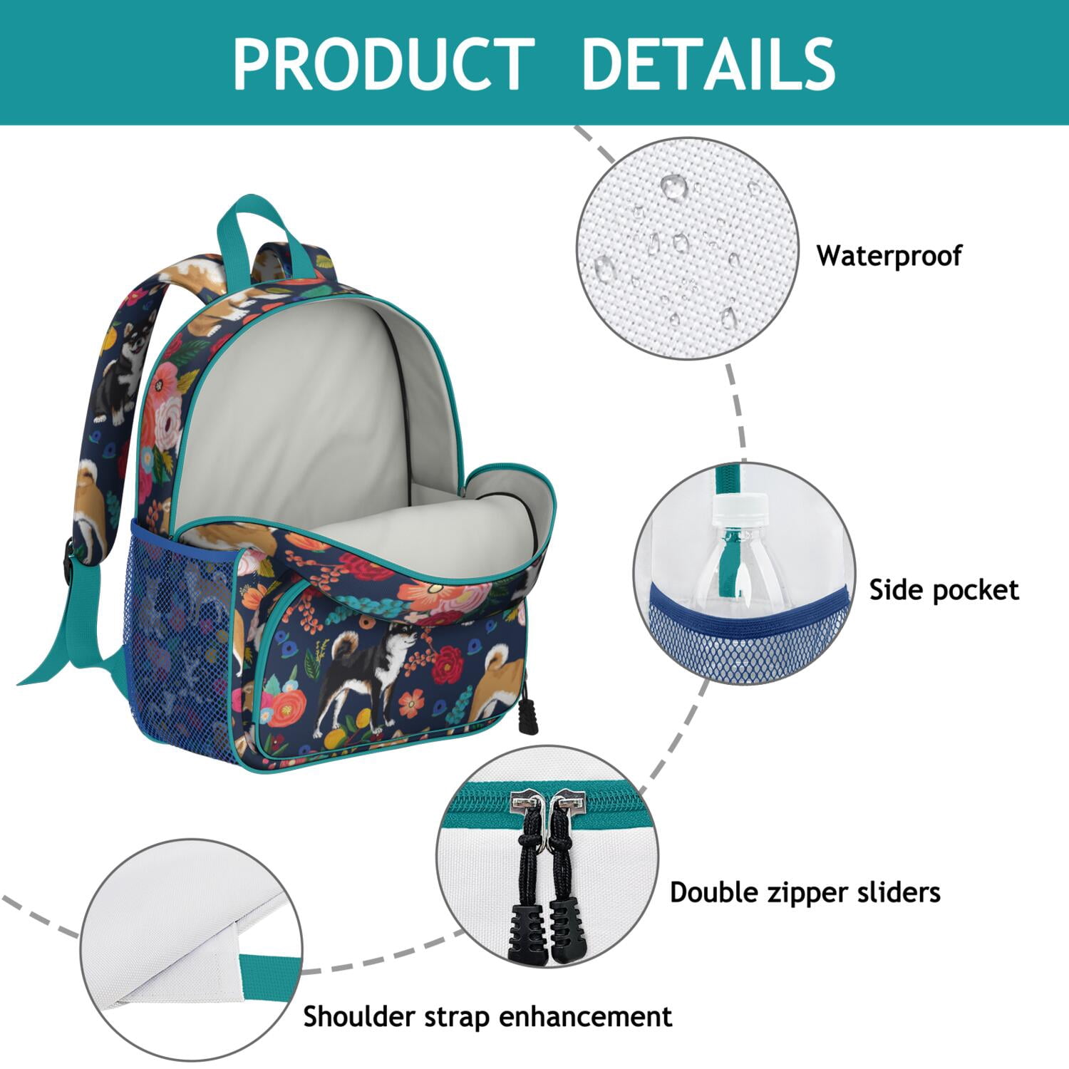 Tribal Patterns Rustic Home Decor Artistic Adjustable Backpack for Students
