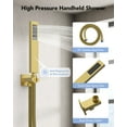 thumbnail image 3 of Rain Shower Faucet Set 10 inch CUPC Shower System with Handheld Spray Wall Mounted Shower Head Trim Kit with Upgraded Valve, Brushed Gold, 3 of 16