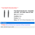 thumbnail image 2 of Front Shock Absorber Set - Compatible with 2000 - 2013 GMC Yukon XL 2500 2001 2002 2003 2004 2005 2006 2007 2008 2009 2010 2011 2012, 2 of 2