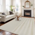 thumbnail image 2 of Grey Striped Area Rugs 6'x9', Washable Small Throw Rugs for Kitchen Dining room, Vintage Stripes Ombre Indoor Outdoor Rug Non-Slip Low Pile Carpet Runner Reversible Floor Mats, 2 of 8