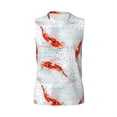 thumbnail image 6 of Lsque Koi Fish Corals,Spring Summer Print Men's Cotton Blend Sleeveless Muscle Shirts (S-3XL)- Moisture Wicking, Odor Protection, UPF 30+,Medium, 6 of 8