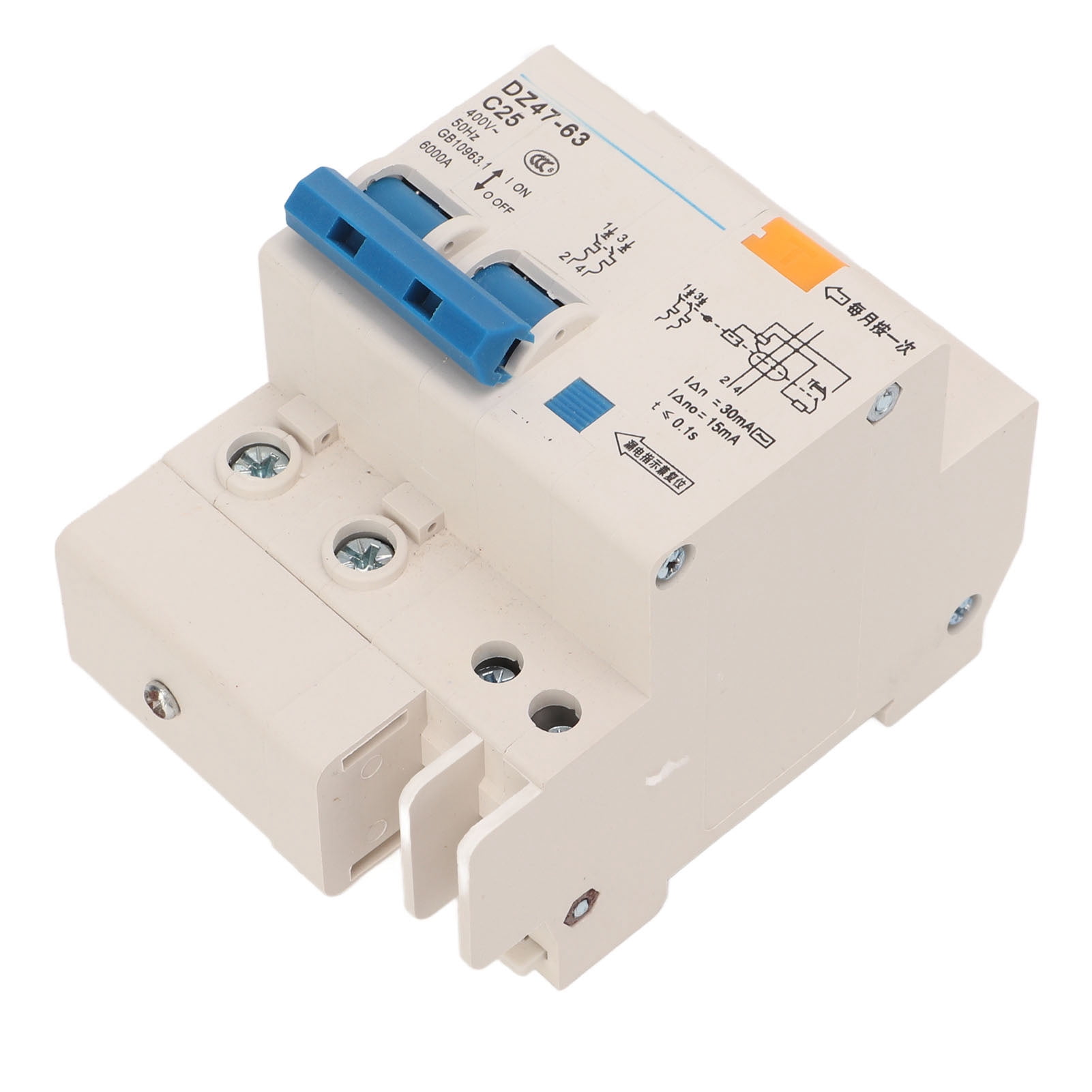 Current Circuit Breaker, Breaking Capacity 6000A Inflaming Retarding