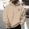 thumbnail image 2 of Chandail à Capuche Imprimé Lettre Décontracté pour Hommes Manches Longues Mode Confortable Mode Urbaine, 2 of 8