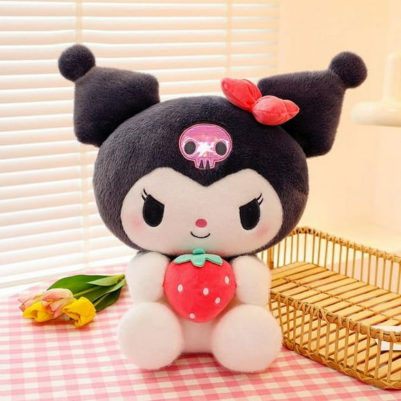 32-25cm Sanrio My melody Kuromi Pillow Plush Toy Soft Stuffed Animal Strawberry Melody Figure Doll For Girl Birthday Gifts