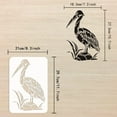 thumbnail image 2 of Pelican Painting Stencil 8.3x11.7inch Reusable Southern Bird Drawing Stencils DIY Art Pelican Pattern Painting Template Animal Theme Stencil for Painting on Wall Wood Furniture, 2 of 7