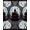 Black Red Gray, Pattern 10, variant on ODIKA 8'x10' Washable Area Rug Durable, Non-Slip Mansion Spooky Bats Gothic Skull Motif Halloween Eerie Haunted Playful for Living Room, Under Sectional, Family