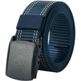 thumbnail image 1 of Mens Belts Web, Work Belt for Men with Plastic Buckle Durable Breathable Belts for Sport  Trim to Fit 27- 46" Waist (Navy Blue), 1 of 7