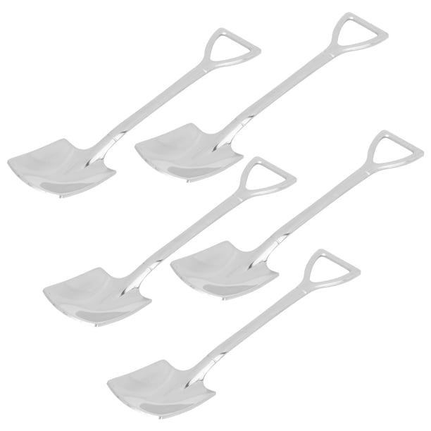 Cucharas para helado, 5 cucharas para postre, café, pastel, juego de cucharas para postre, cucharas para pastel, diseño a prueba de futuro