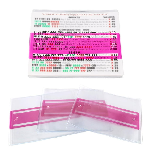 Set de posicionamiento de líneas de cartas Mahjong Colorato con buscador de 4 líneas
