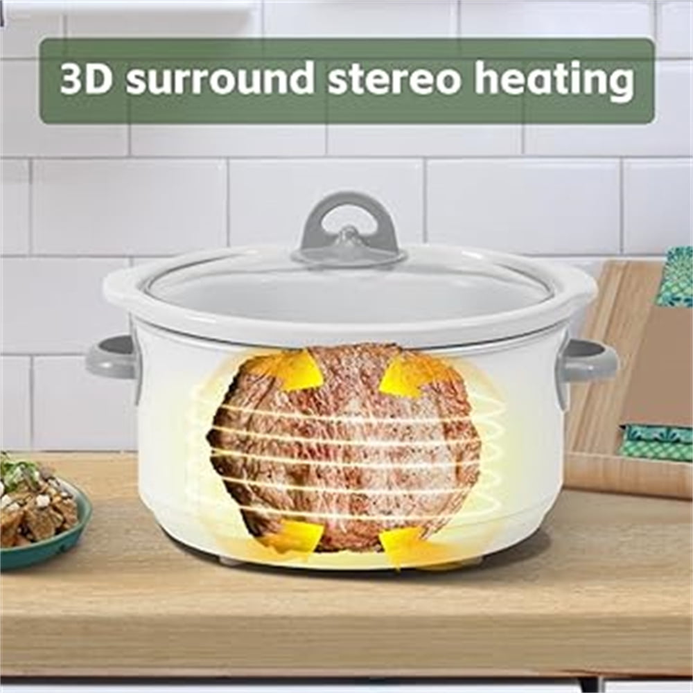 3.5 Quart Slow Cooker, White