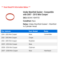 thumbnail image 2 of Intake Manifold Gasket - Compatible with 2007 - 2015 Mini Cooper 2008 2009 2010 2011 2012 2013 2014, 2 of 2