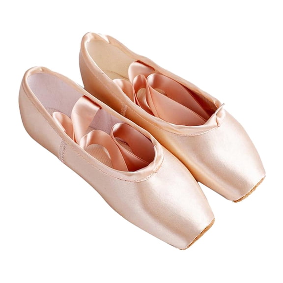 Wxqbjtam Ballet Shoes for Women Girls, Satin Pointe Ballet Slippers Dance Yoga Shoes with 37