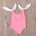 thumbnail image 5 of IROINNID Toddler Girls Sleeveless Solid Color Backless Cute Swimsuit, 5 of 9