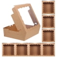 thumbnail image 3 of 10 cajas para galletas con ventana: cajas grandes para panadería, para donas, dulces del Día de la Madre, pasteles, tartas, muffins y fresas cubiertas de chocolate., 3 of 8