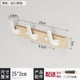 thumbnail image 1 of Zhuge Gancho de puerta de madera maciza de 1 pieza, gancho de madera de haya, gancho para abrigo, decoración de pared, dormitorio, probador, sin necesidad de perforar ganchos (blanco, 3 ganchos), 1 of 5
