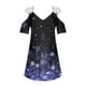 thumbnail image 3 of Vestidos Para Mujer Vestidos Con Hombros Descubiertos Casual Adelgazante Dibujar en La Espalda Sólido Manga Corta Vestido de Encaje Con Cuello en V Odeerbi  ODB159916, 3 of 4