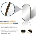 thumbnail image 2 of ANDY STAR Bronze Bathroom Mirror, 24x36 Antique Bronze Oval Mirror, Pill Wall Mirror, Modern Vanity Mirror Metal Frame Deep 1" for Bathroom, 2 of 8