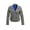 GREY, variant on Alley Women’s Gray Lambskin Leather Jacket – Studded Lapel Collar, Padded Shoulders, Side Zip Pockets, and Modern Zipper Detailing