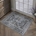 thumbnail image 5 of BERTHMEER 2'x3' Small Black Area Rugs for Bathroom Entryway Bedroom Kitchen Dorm Entrance Non Slip Washable Vintage Traditional Oriental Accent Distressed Carpets, 5 of 6