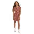 thumbnail image 2 of Barbie Girls' Print Skater Dress with Short Sleeves, Sizes 4-12, 2 of 6
