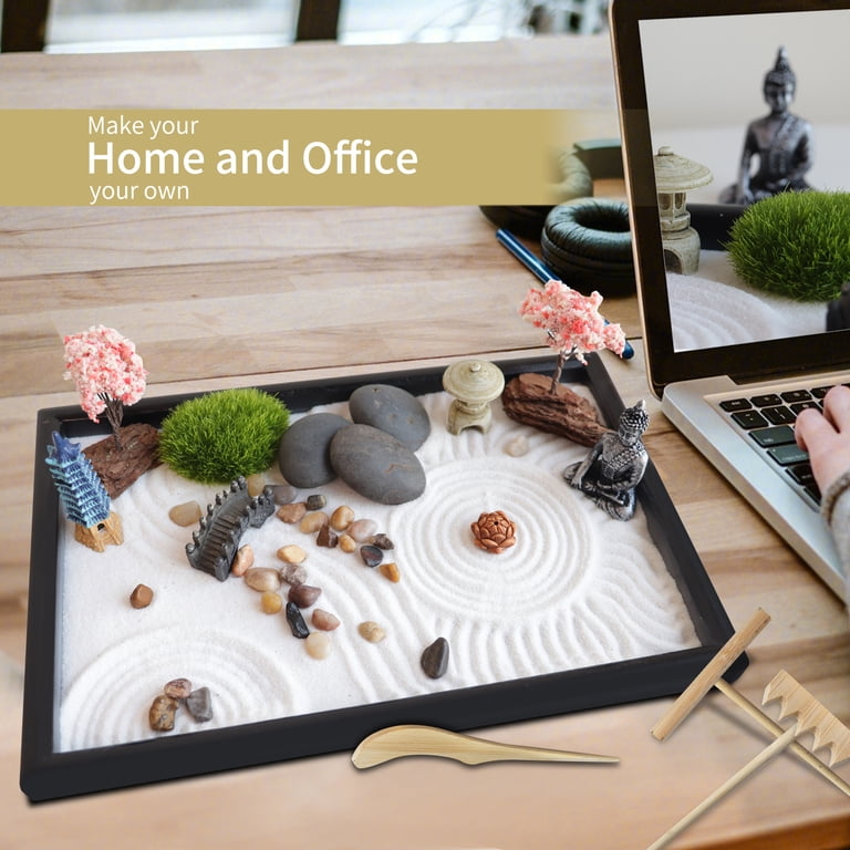 SUMWE Zen Garden for Desk, 11.8