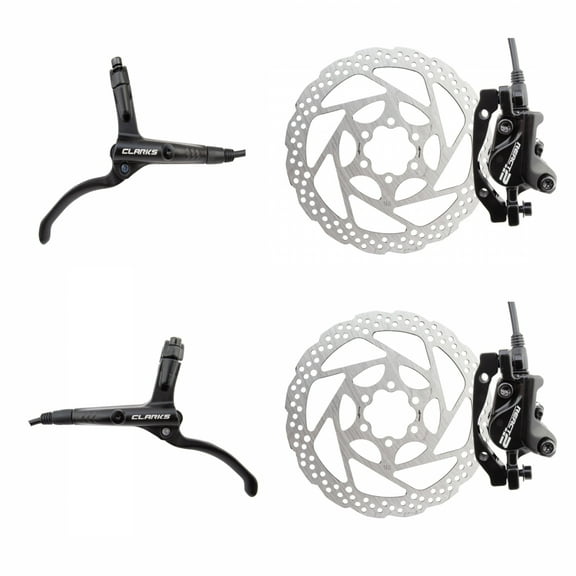 Clarks React 2 Hydraulic Disc Brake Kit Pair Post/IS Mount 160mm Mineral Oil