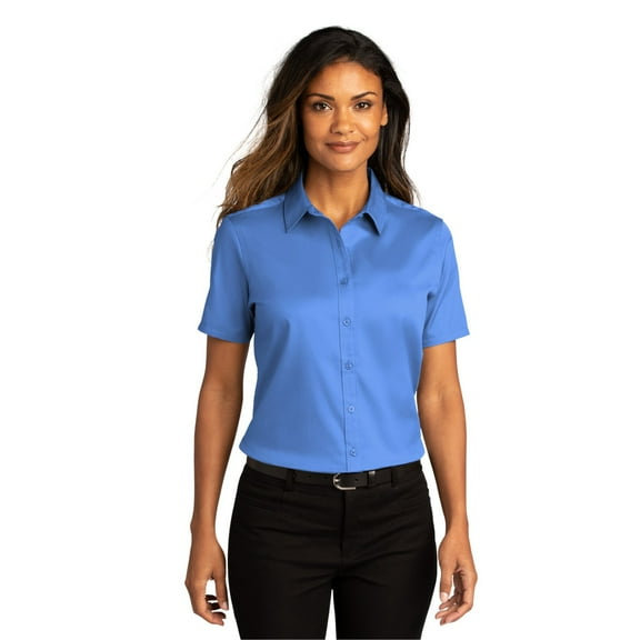 Port Authority Ladies Short Sleeve SuperPro React Twill Shirt. LW809