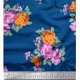 thumbnail image 1 of Soimoi Silk Fabric Florals Floral Printed Fabric 1 Yard 42 Inch Wide, 1 of 3