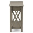 thumbnail image 2 of Kitchener Farmhouse Grey Solid Wood Console Sofa Table | 47.4" W x 15.75" D x 29" H | 2 Drawers, Bottom Shelf | Brushed Nickel Pulls | Living Room, Entryway Accent, 2 of 5