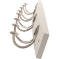 thumbnail image 3 of Stratford Wall Mount Wood Rack for Entryway Kitchen and Bathroom Organization, Satin Nickel White Large, 3 of 3