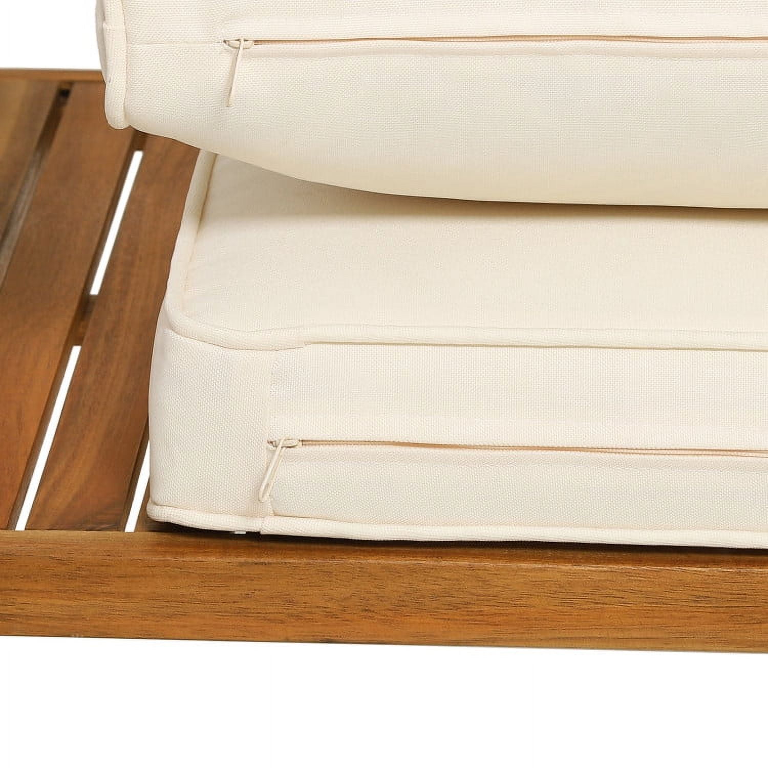 Aimee Lii 4 Pieces Patio Wicker Furniture Set, Patio Table and Chairs Set, Outdoor Patio Set, Off White