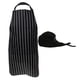 thumbnail image 1 of Babero Delantal de Cocina DYNWAVEMX Unisex 1 Pieza Sombrero Atado Negro, 1 of 8