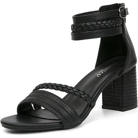 Women s Heeled Sandals Chunky Block Strappy High Heels Braided Ankle Strap Open Toe Sandals Party Wedding Fashion Shoes Party Wedding Fashion Shoes
