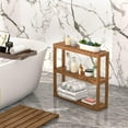 thumbnail image 4 of Bambloom Bamboo Bathroom Shelf 3-Tier Wall Mount Storage Rack ,Multifunctional Adjustable Layer Free Standing Over Toilet Utility Shelves Living Room Kitchen,Walnut, 4 of 5